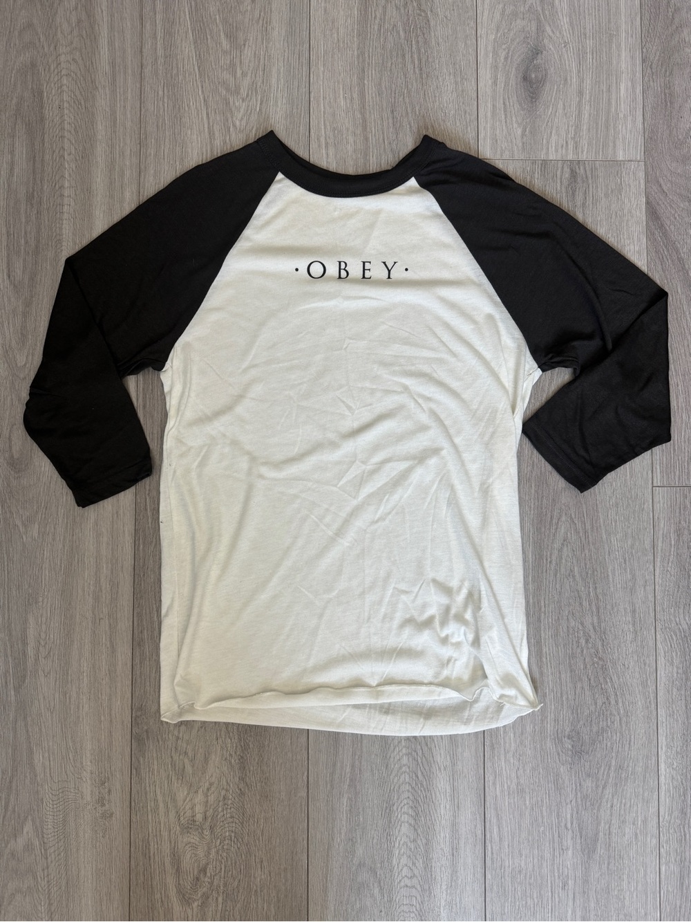 Woman’s Obey 3/4 Sleeve Baseball tee